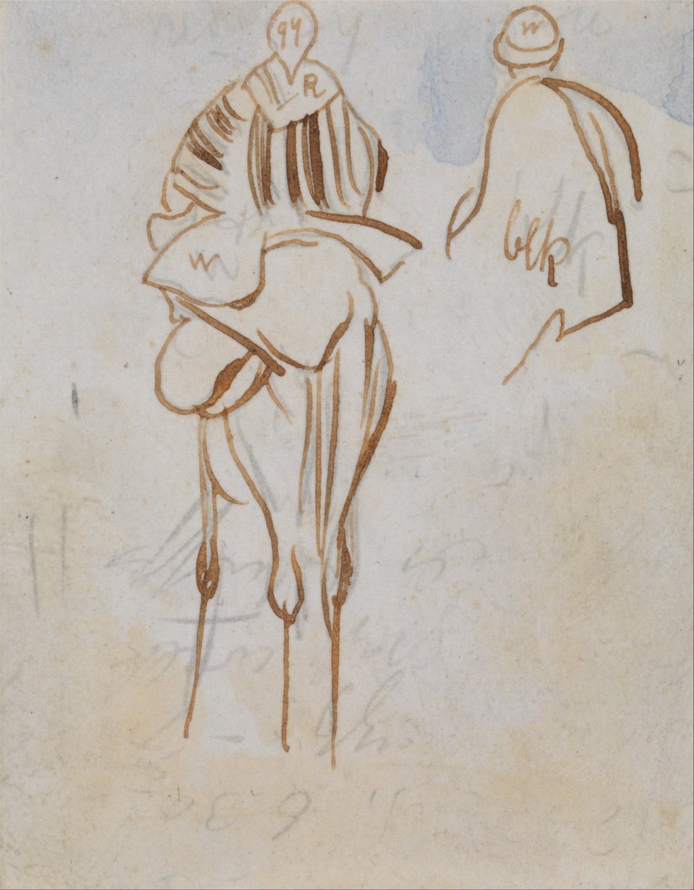 Studie av en egyptisk man på en kamel av Edward Lear
