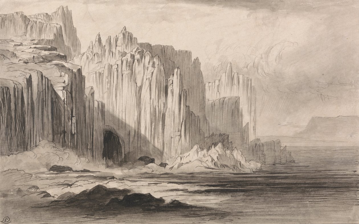 Capo Sant Angelo, Amalfi av Edward Lear