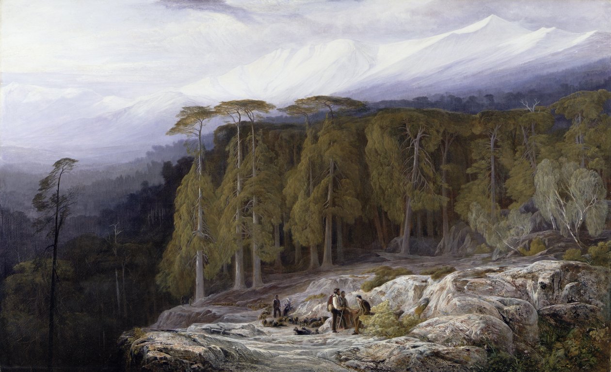 Valdoniello-skoven, Korsika, 1869 sverige av Edward Lear