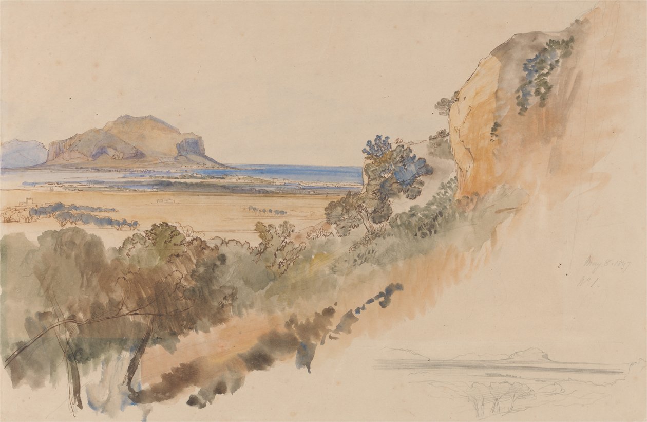 Visa nära Palermo av Edward Lear