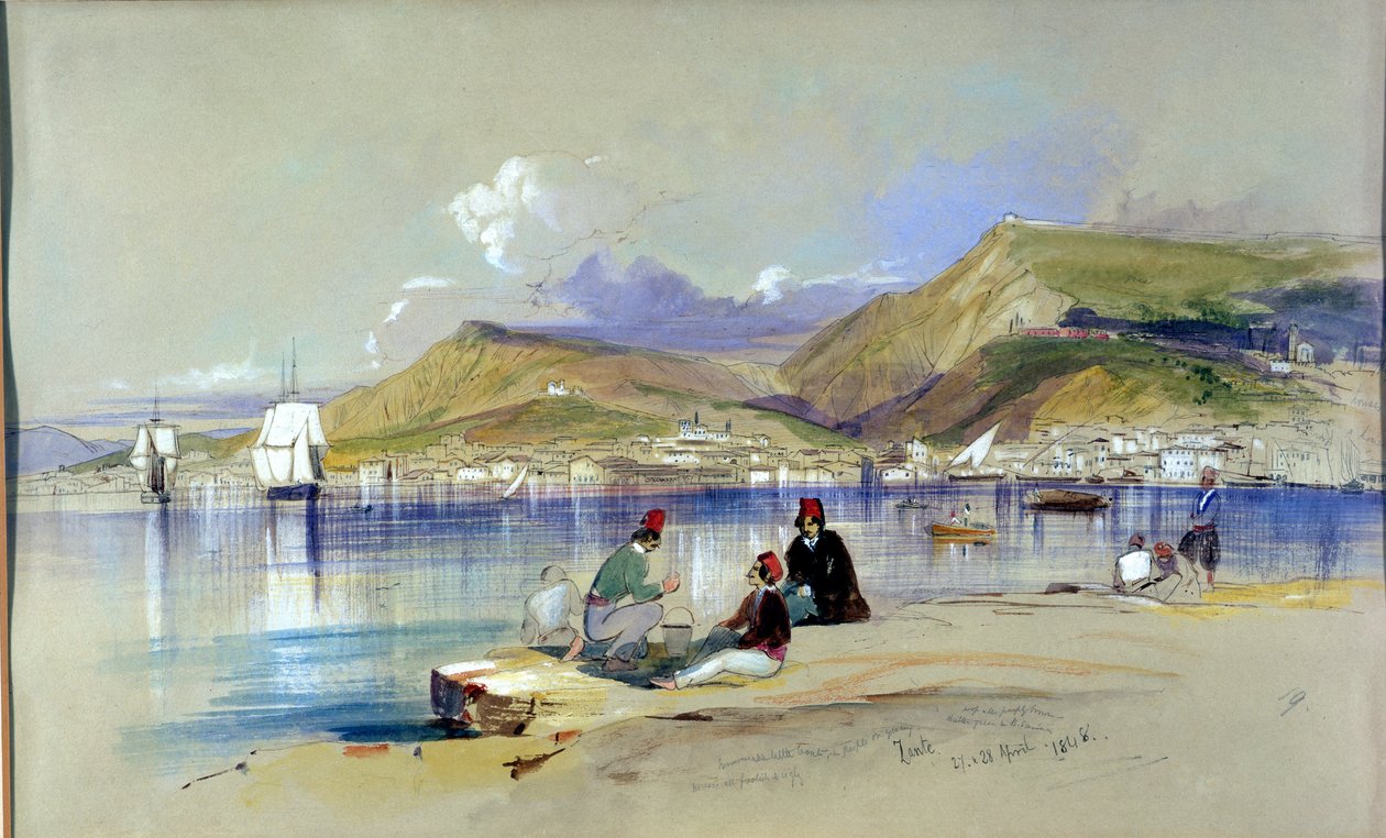 Zakynthos, 1848 av Edward Lear