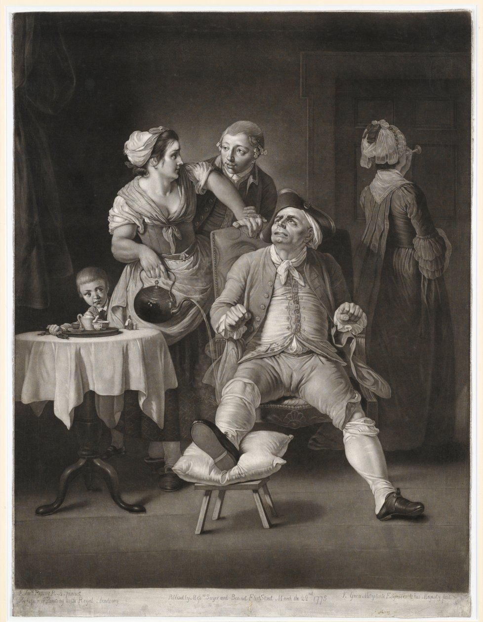 The Profligate Punished by Neglect and Contempt, tryck gjord av Valentine Green, 1775 (mezzotint) av Edward Penny