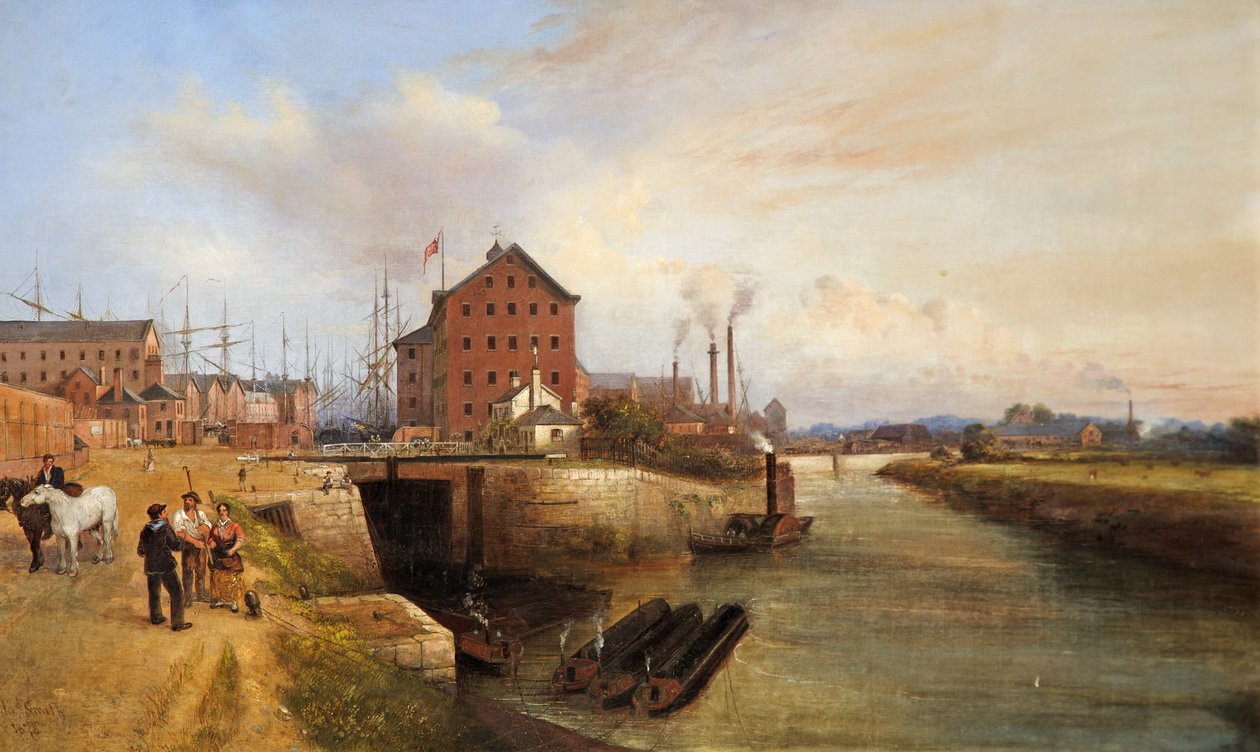 Gloucester Quay and Docks, 1878 av Edward Smith