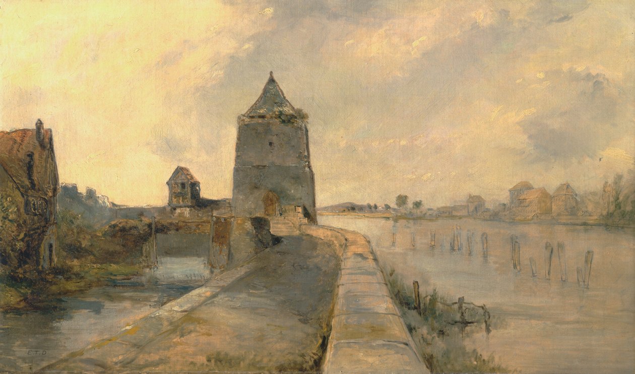 The Rhine at Constance Konstanz-am-Rhein  av Rev. Edward Thomas Daniell