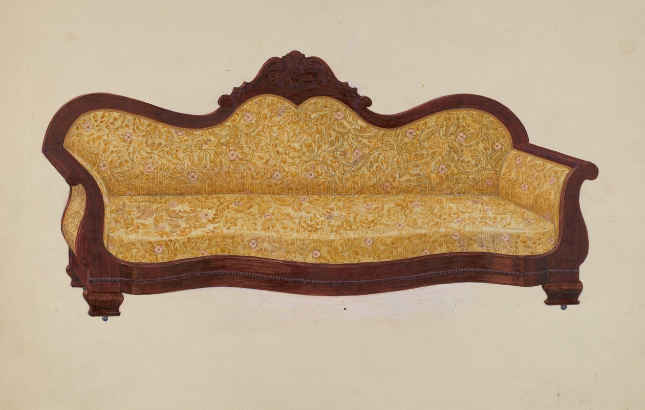 Mahogny soffa av Edward A. Darby