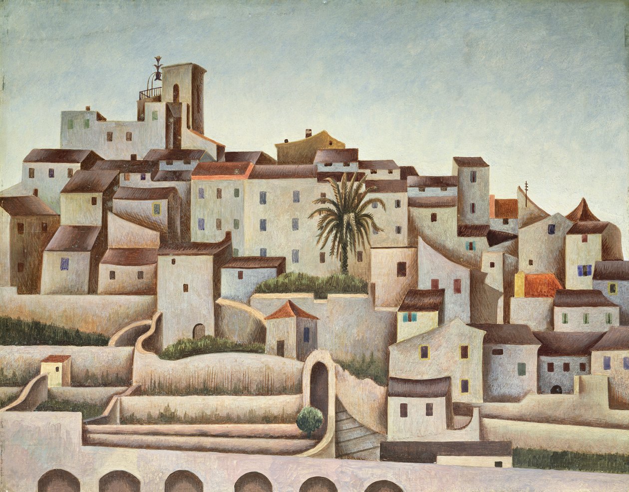 Biot, ca 1925 (olja på duk) av Edward Alexander Wadsworth