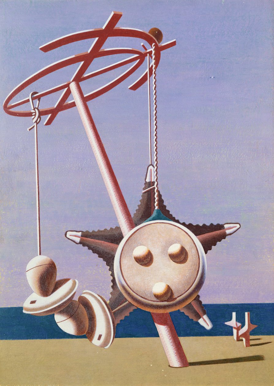 Enigma (olja på duk) av Edward Alexander Wadsworth