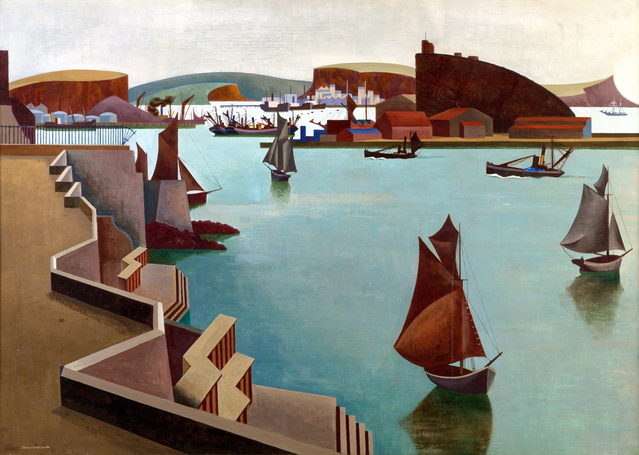 The Cattewater, Plymouth Sound av Edward Alexander Wadsworth