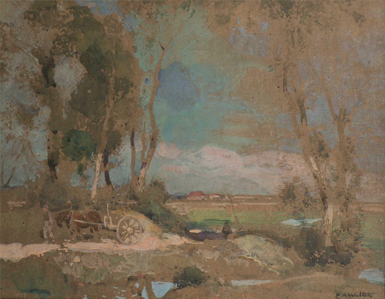 Gates of Fens, Suffolk av Edward Arthur Walton