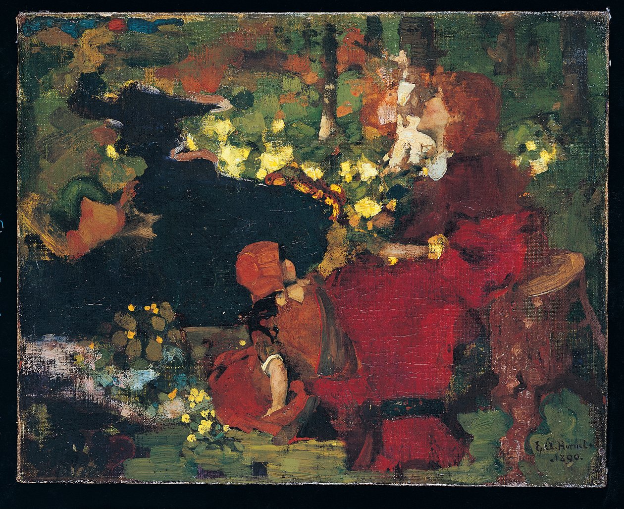 En pool i skogen av Edward Atkinson Hornel