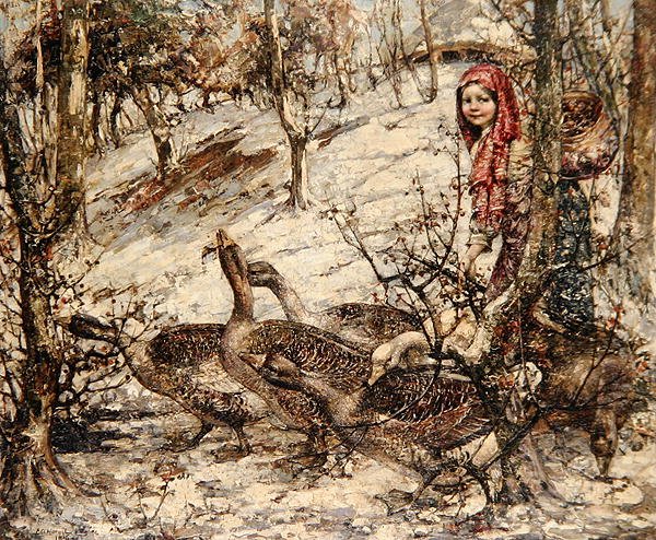 Gåsflickan av Edward Atkinson Hornel