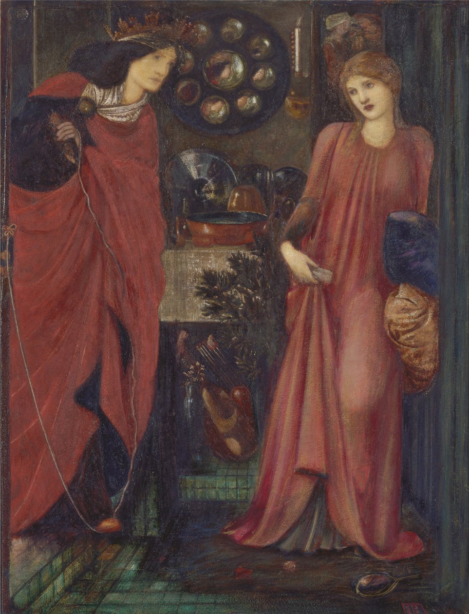 Fair Rosamund och drottning Eleanor av Edward Burne Jones