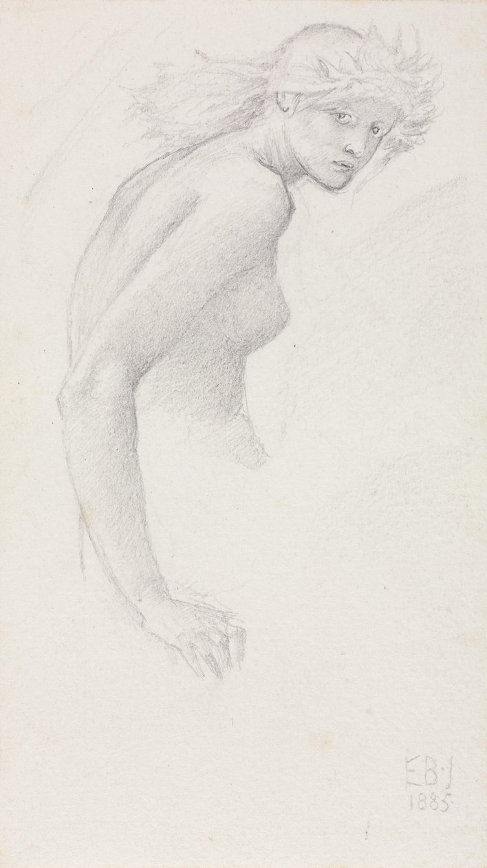 Studie av en kvinnlig figur av Edward Burne Jones