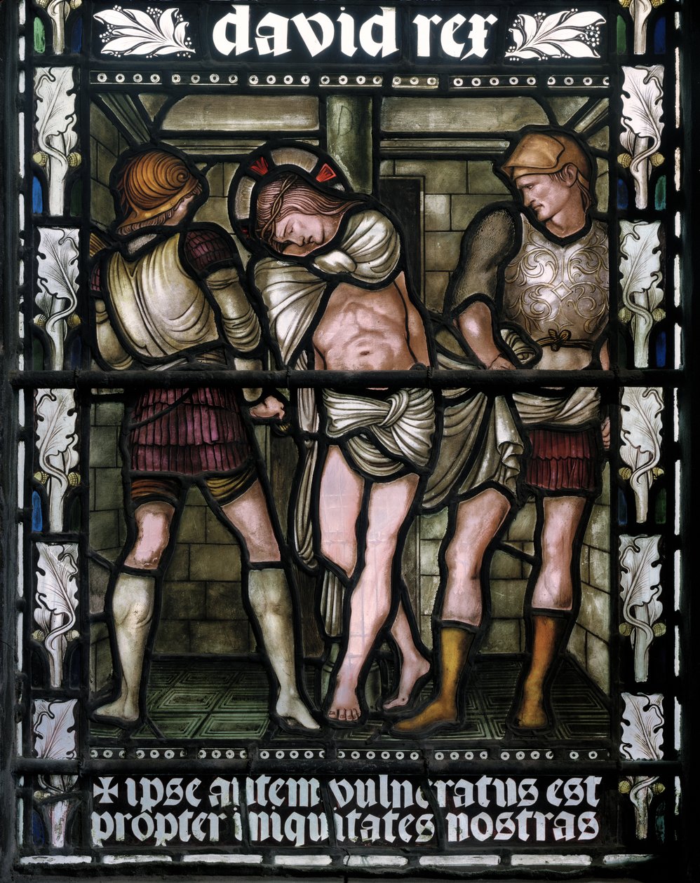 The Flagellation, 1876 (målat glas) av Edward Burne Jones