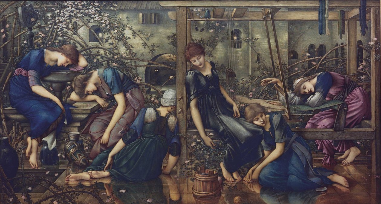 Trädgårdsgården, 1875-1880. av Edward Burne Jones