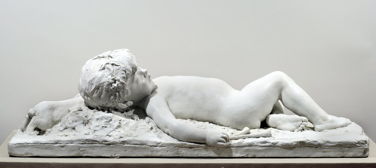 Sovande faun (gips) av Edward Clark Potter