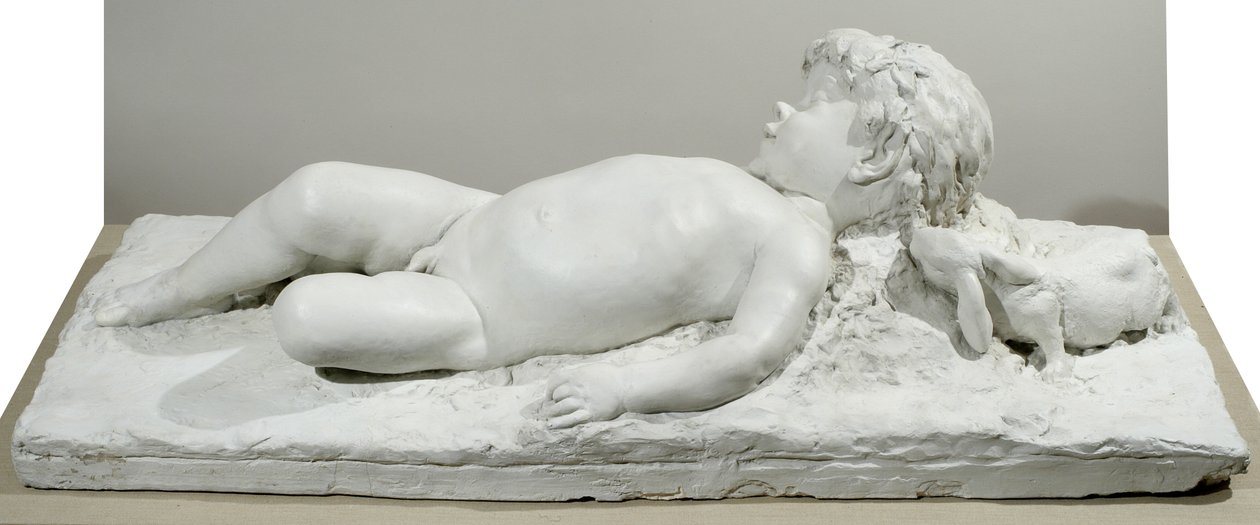 Sovande faun (gips) av Edward Clark Potter