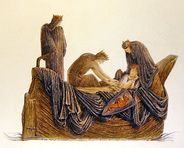 Arthurs bortgång av Edward Coley (after) Burne Jones