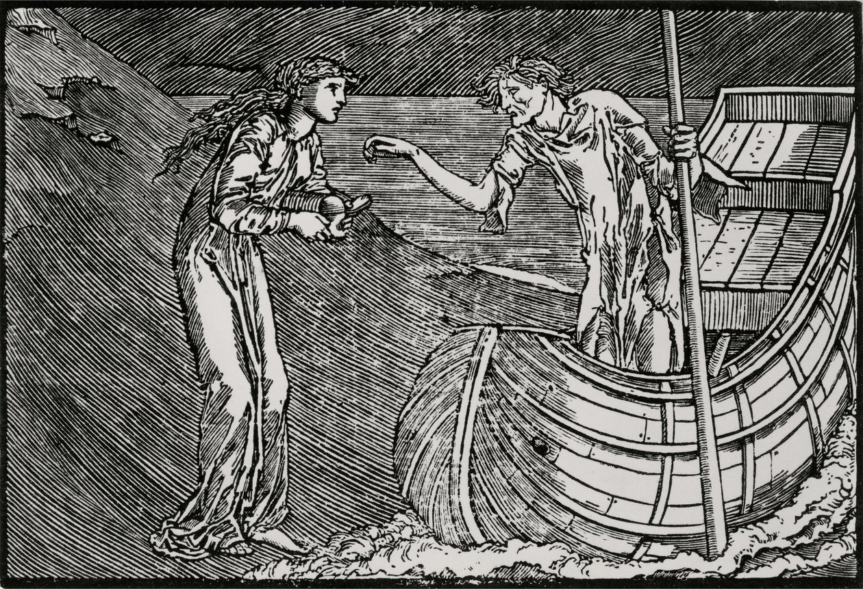 Charons arvode av Edward Coley (after) Burne Jones