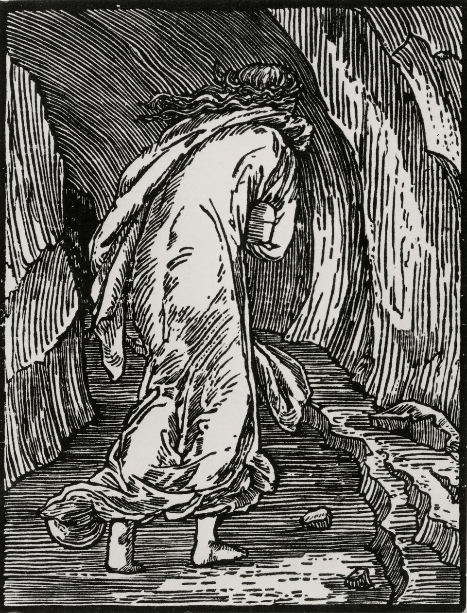 Går in i helvetet av Edward Coley (after) Burne Jones