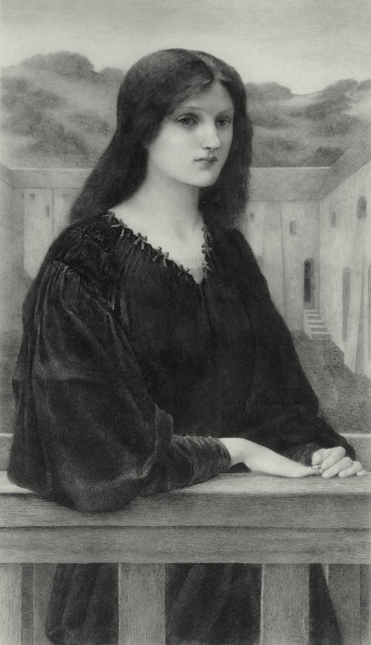 Tyst kväll av Edward Coley (after) Burne Jones