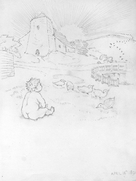 Födelsedag - 16 april av Edward Coley Burne Jones