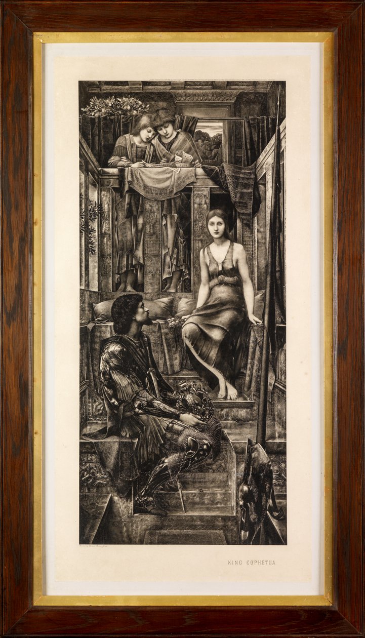 Kung Cophetua och tiggarjungfrun (fotogravyr) av Edward Burne Jones
