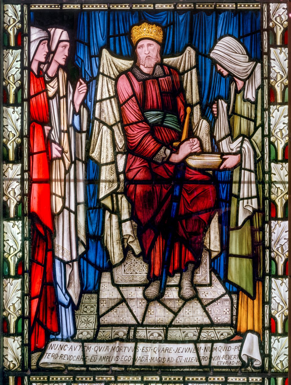David Consoled, ca 1896 (målat glas) av Edward Coley Burne Jones
