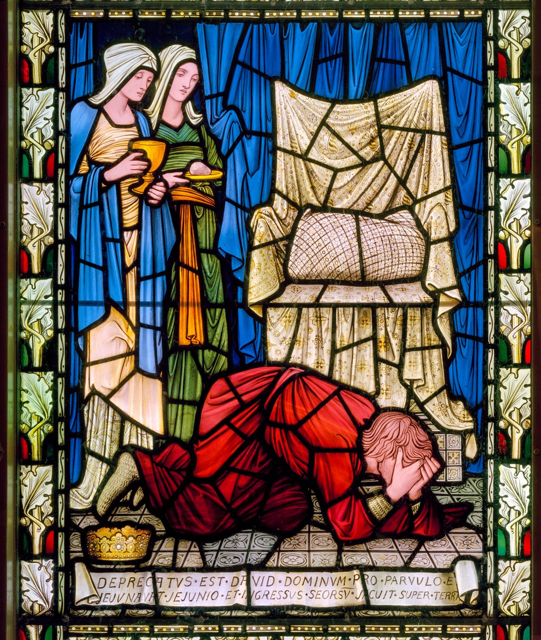 David Lamenting, ca 1896 (målat glas) av Edward Coley Burne Jones