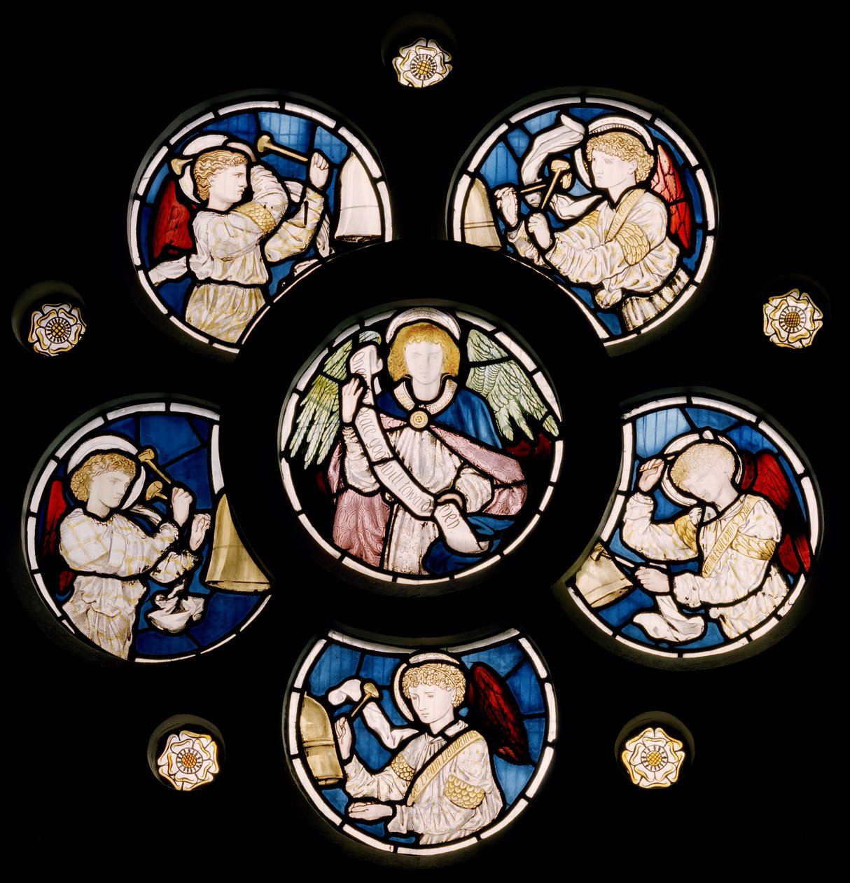 Rose Window, 1866 (målat glas) av Edward Burne Jones