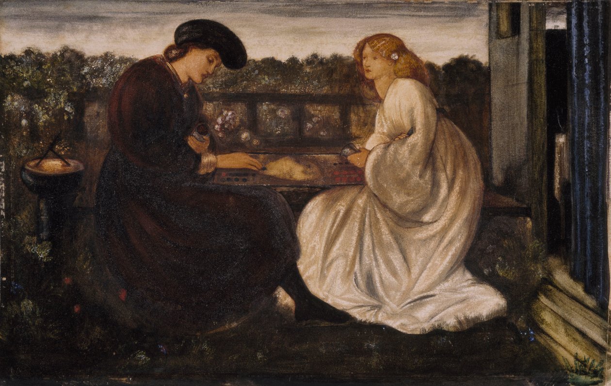 Backgammonspelaren, 1862 av Edward Burne Jones