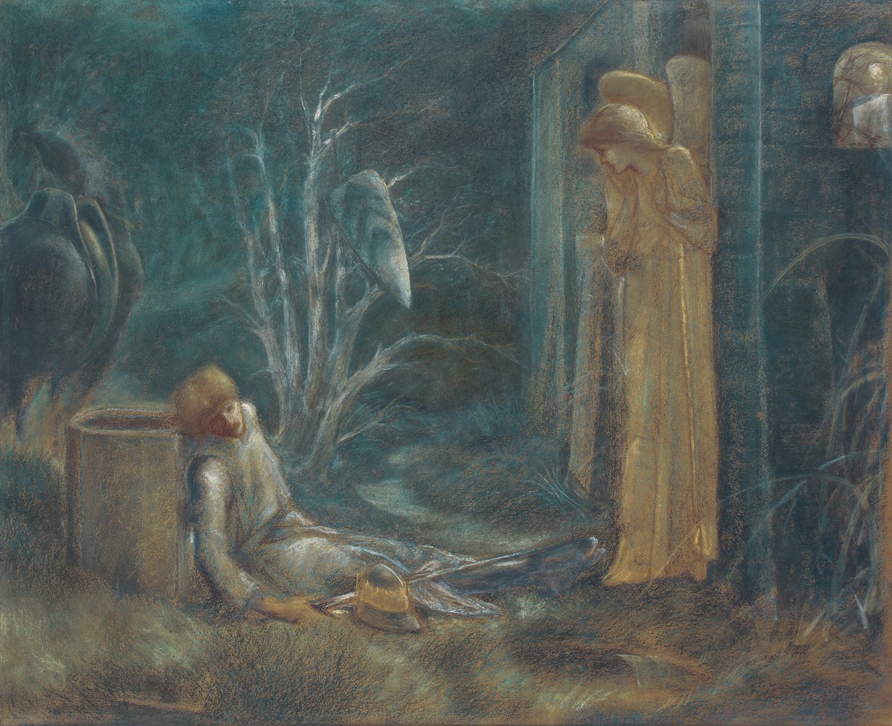 Drömmen om Lancelot, av Edward Burne Jones