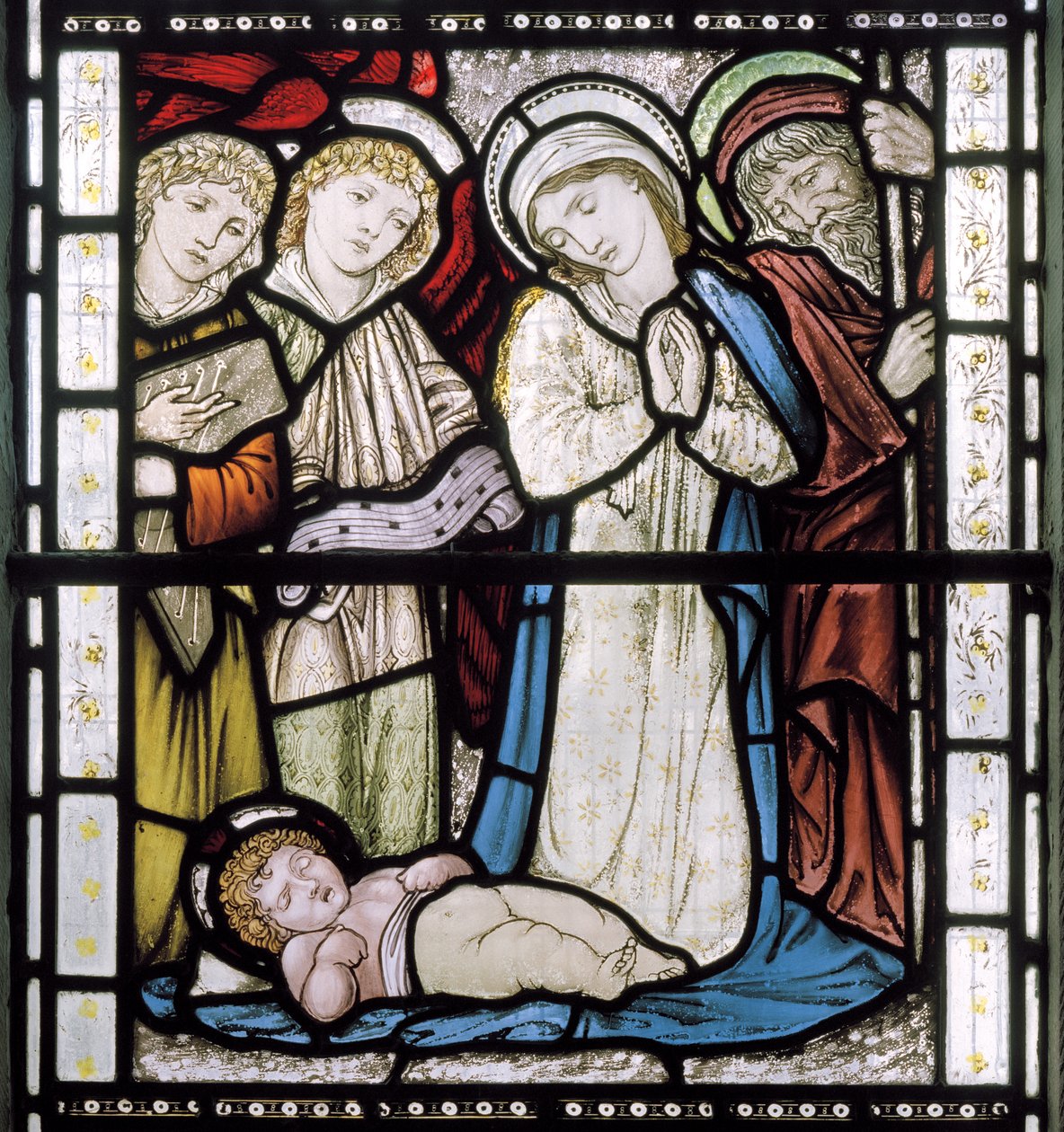 The Nativity, 1877 (målat glas) av Edward Burne Jones