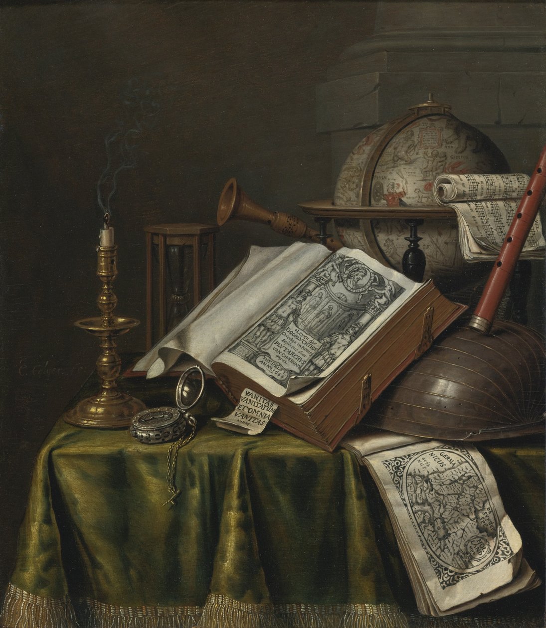 Vanitas stilleben av Edward Collier