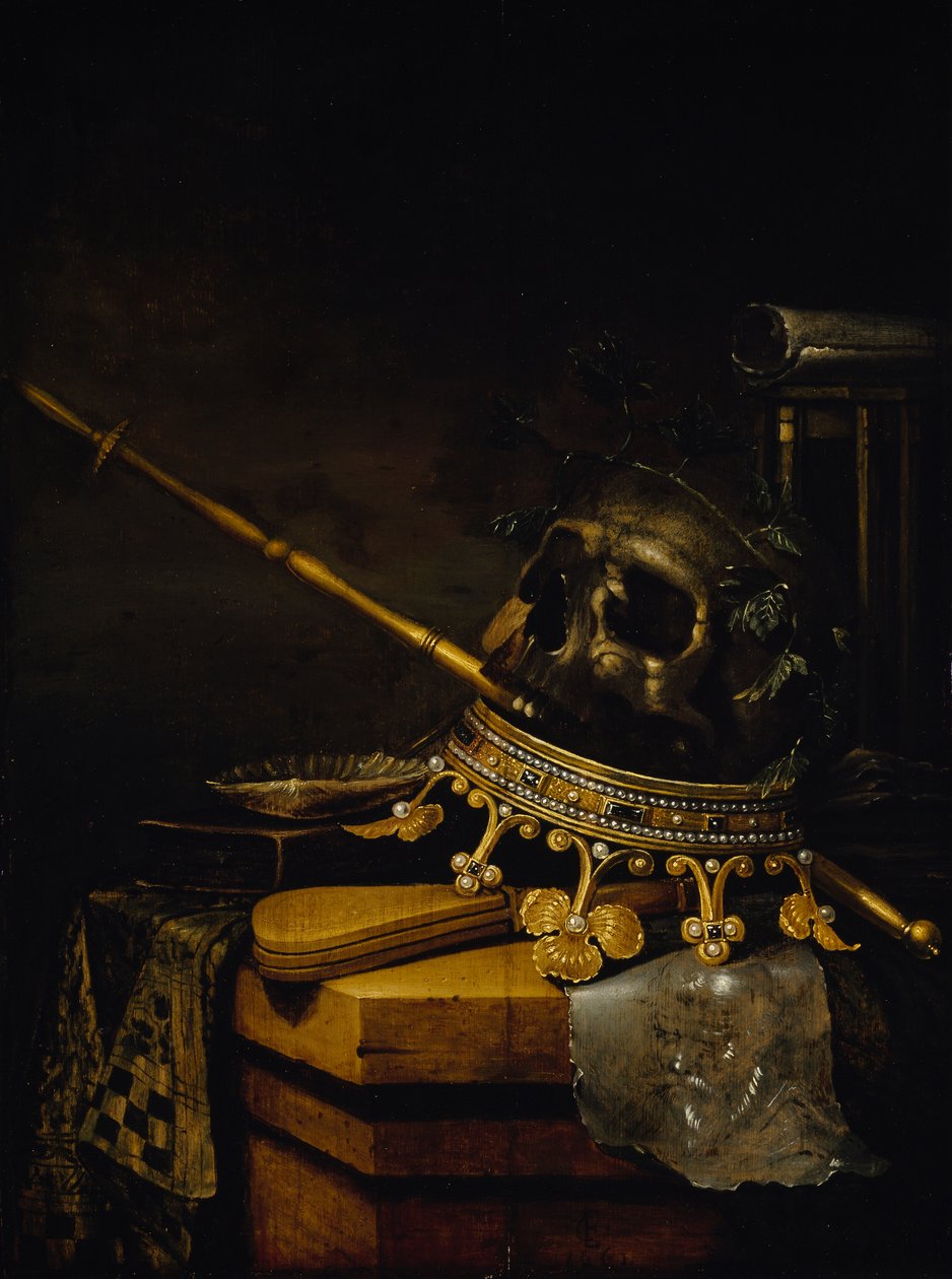 Fåfänga stilleben, 1661 av Edward Collier
