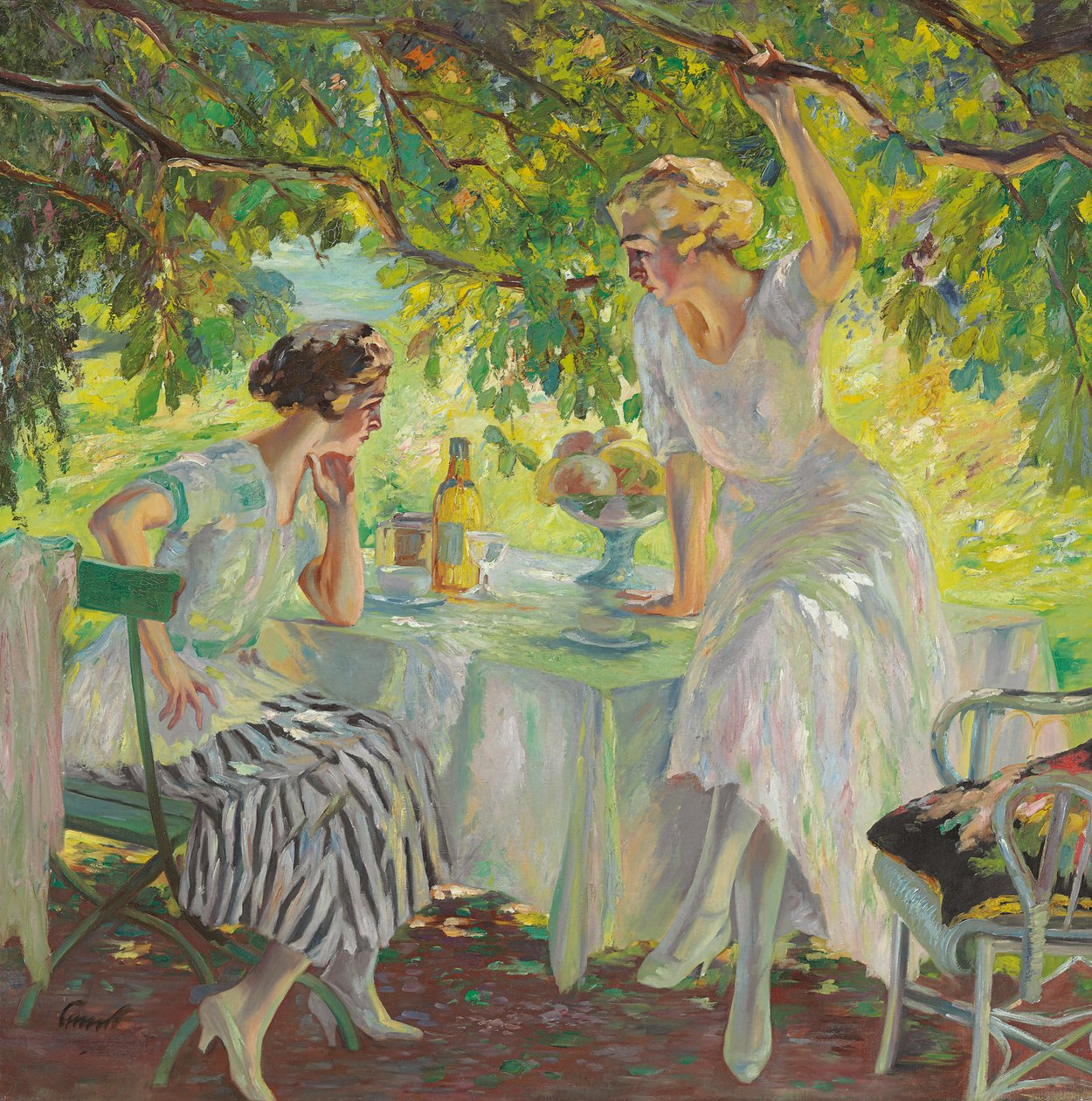 Afternoon Tea (olja på duk) av Edward Cucuel