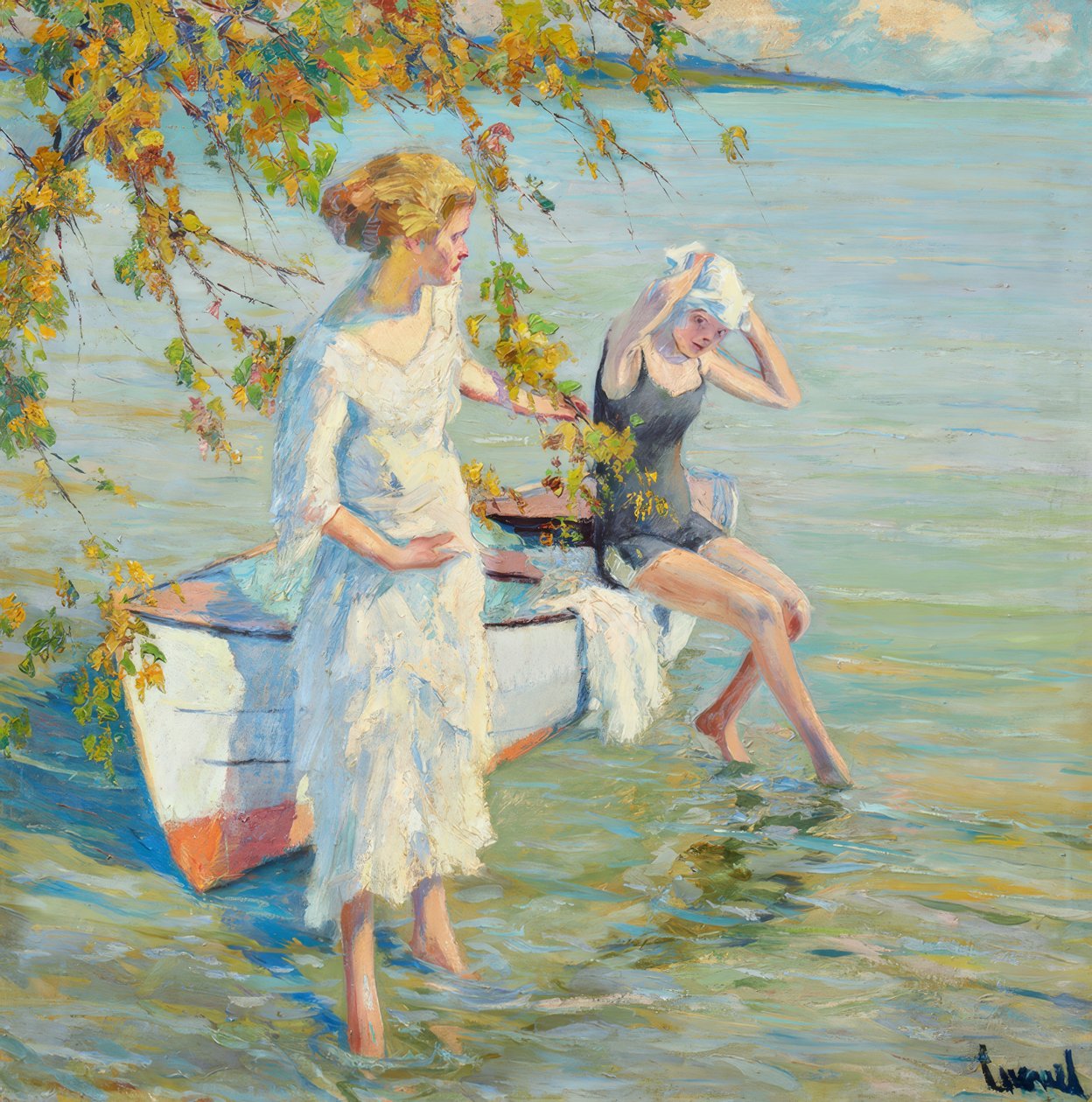 "Vid badplatsen" av Edward Cucuel