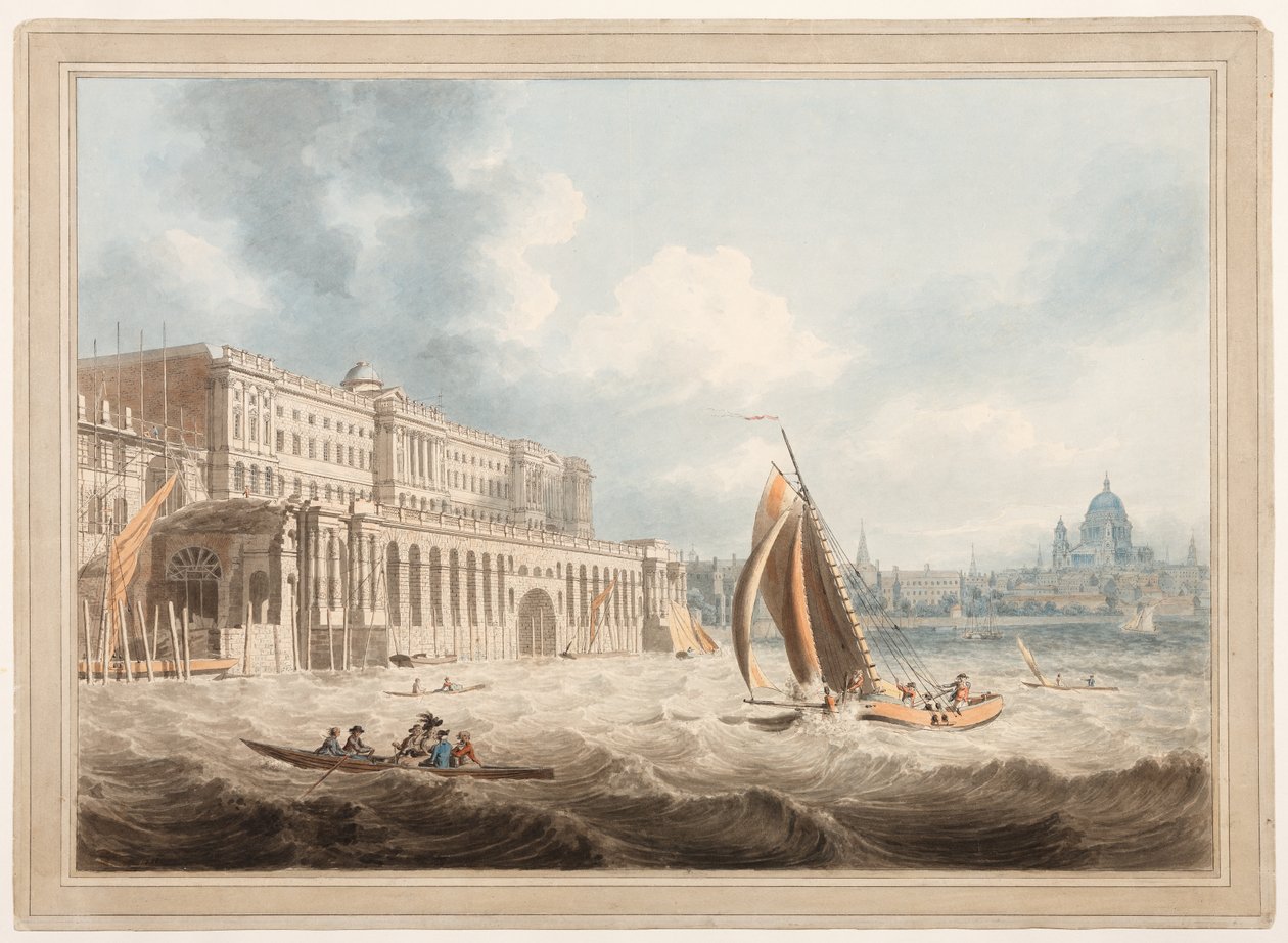 Somerset House från Themsen av Edward Dayes