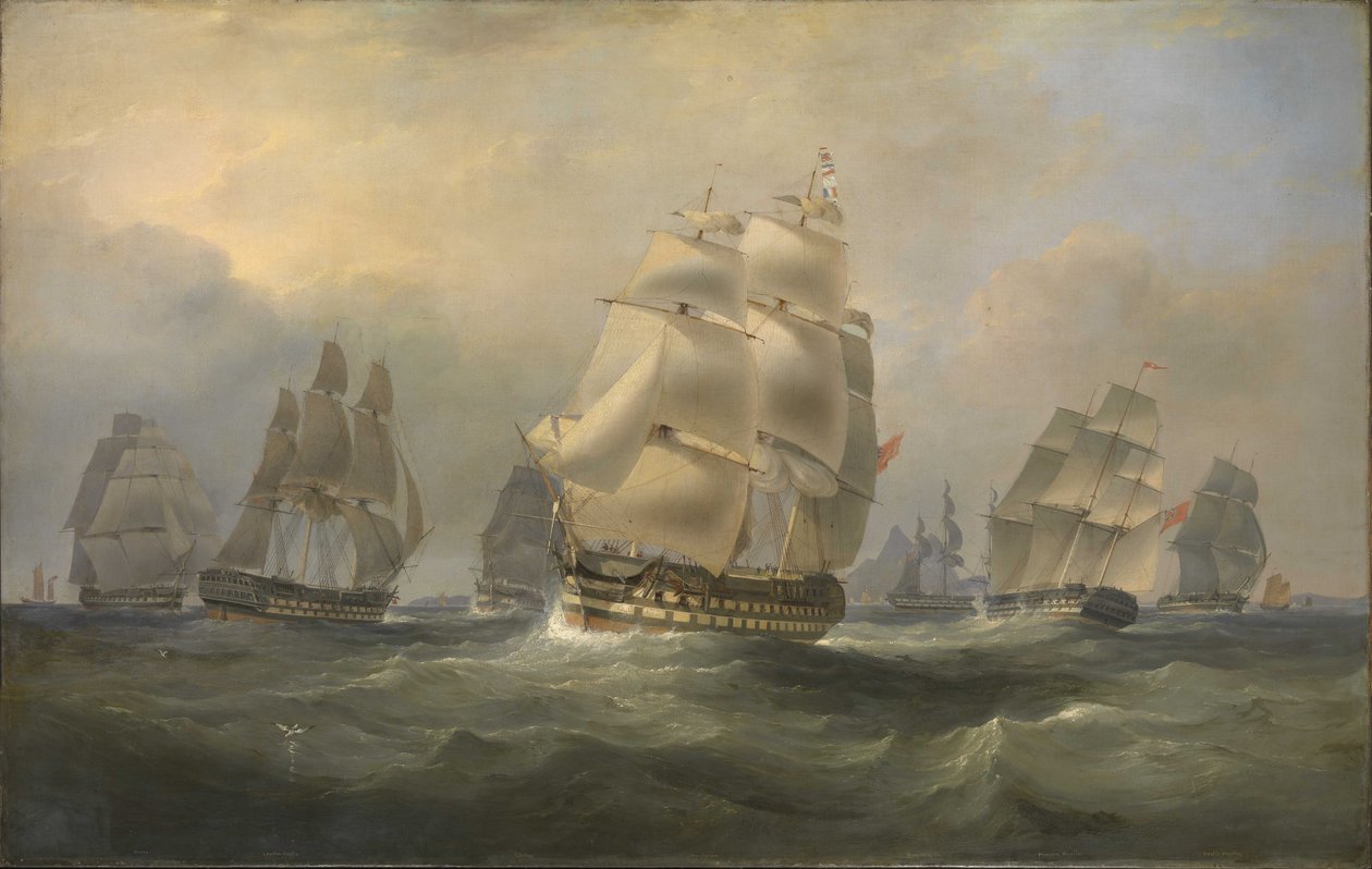 Ostindiefarare i Kinesiska sjön av Edward Duncan