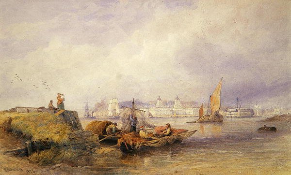 Greenwich sjukhus vid Themsen av Edward Duncan