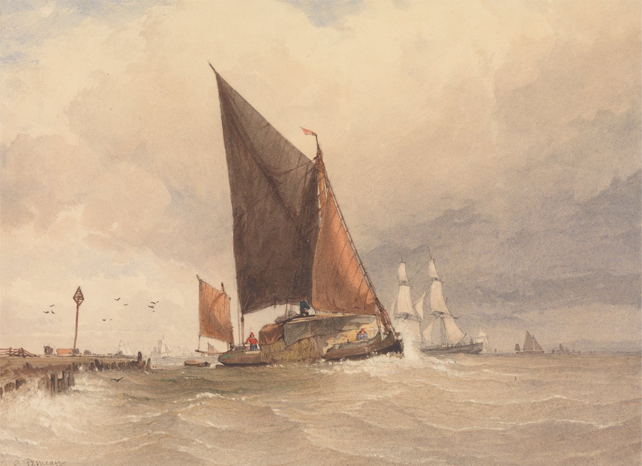 Segelpråm till sjöss av Edward Duncan
