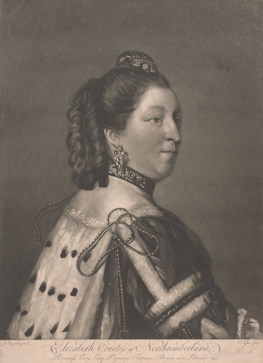 Elizabeth, grevinna av Northumberland av Edward Fisher