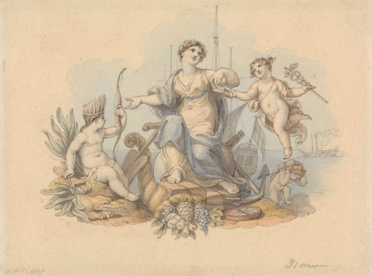 Allegori över sjöfarten av Edward Francis Burney