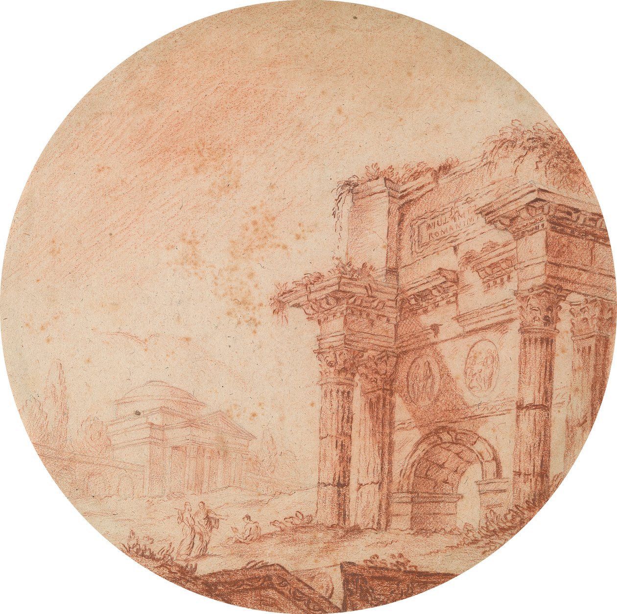 romerska ruiner av Edward Francis Burney