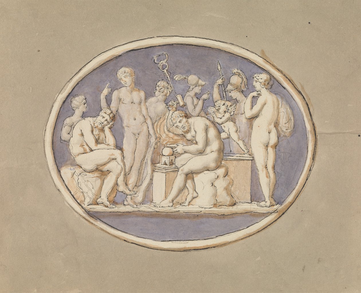 Vulcan och The Gods and Goddesses av Edward Francis Burney