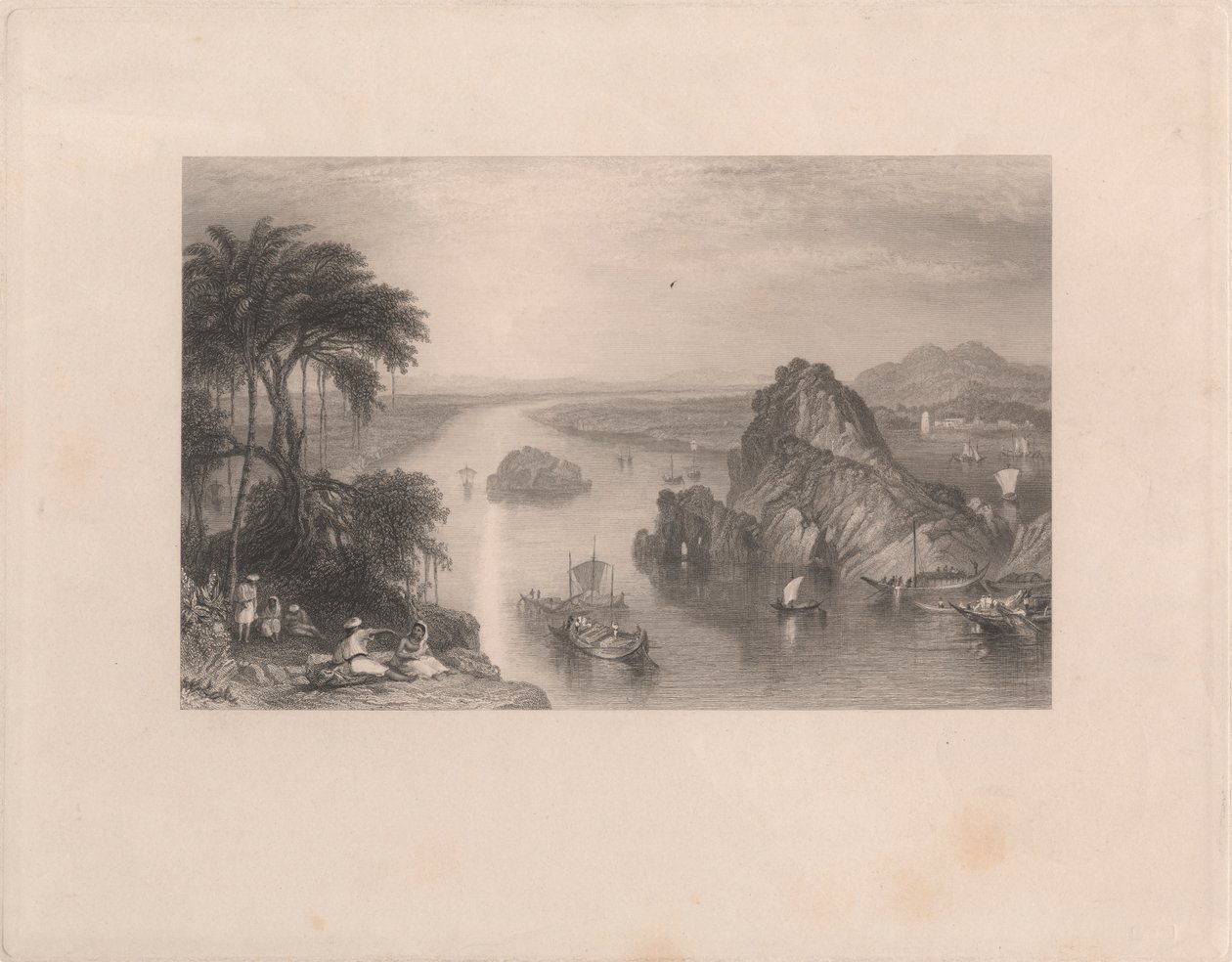 Stenar vid Colgong på Ganges av Edward Goodall