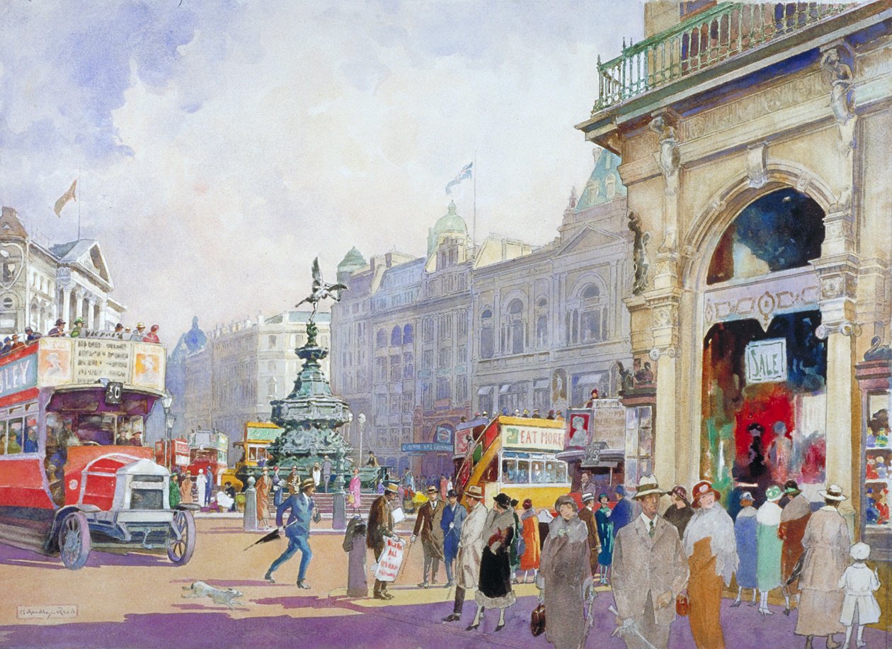 "Piccadilly Circus", 1920 av Edward Harry Handley Read
