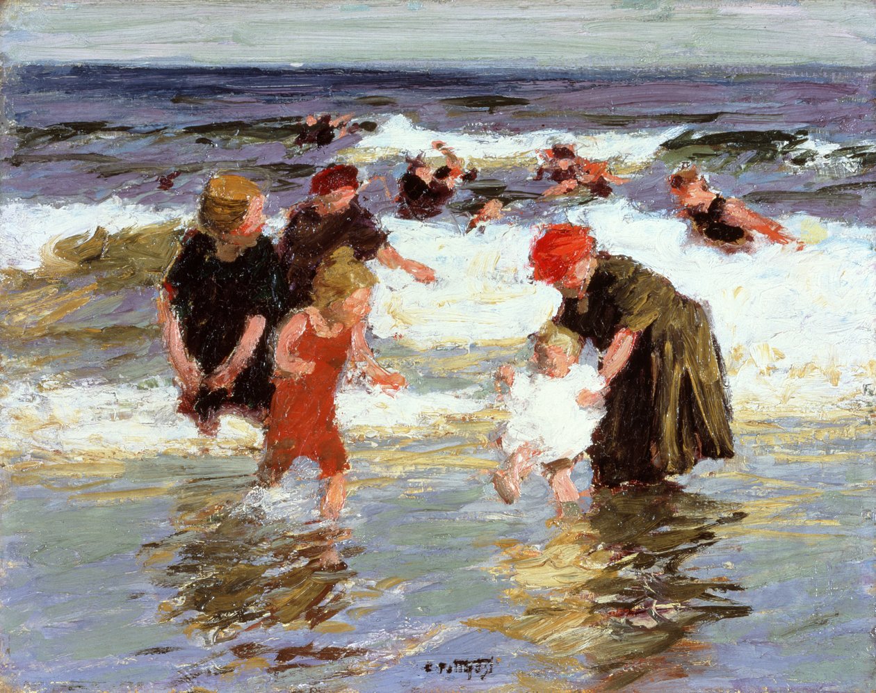 Badgäster, ca 1913 av Edward Henry Potthast