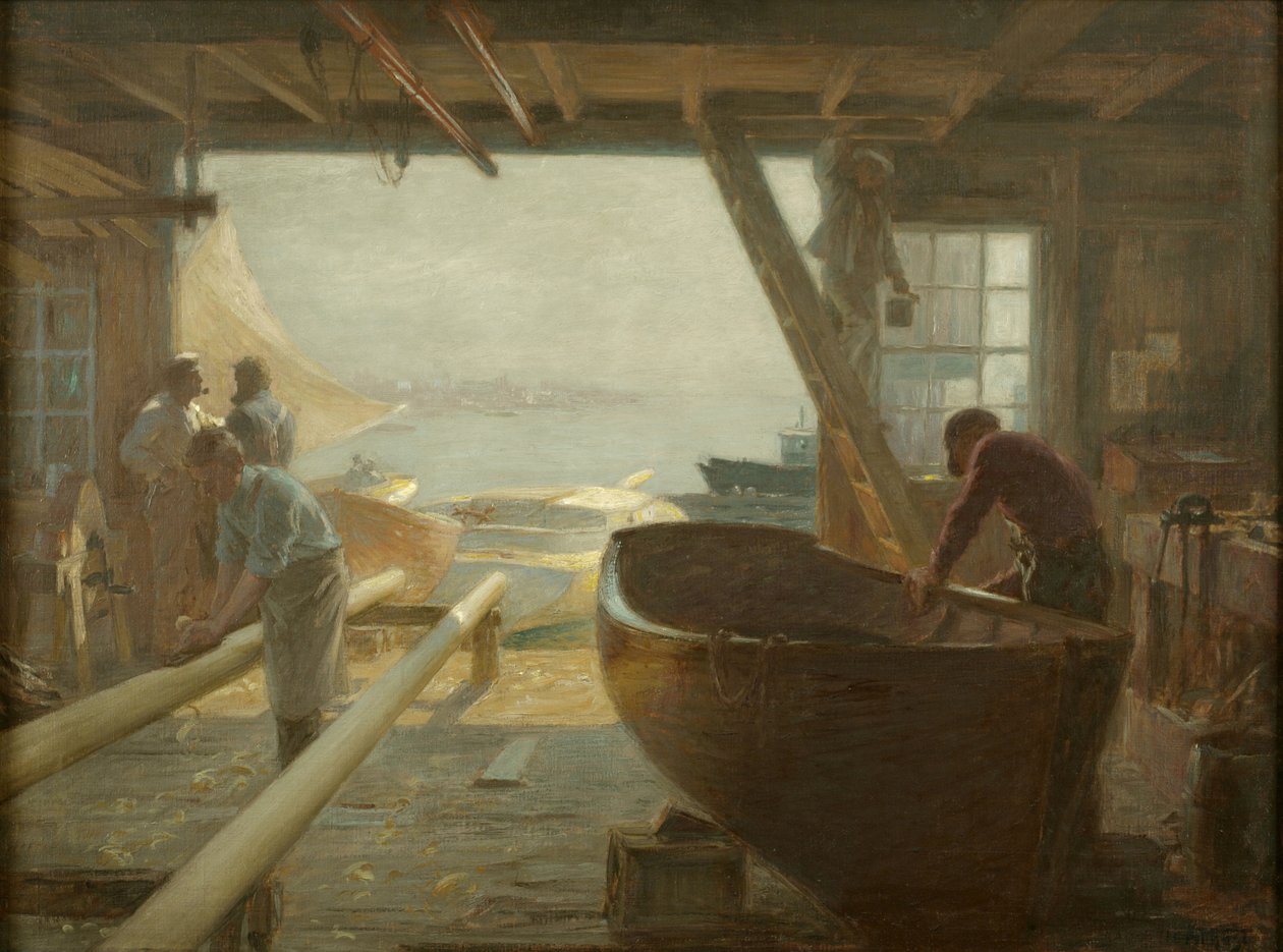 Båtbyggarna av Edward Henry Potthast