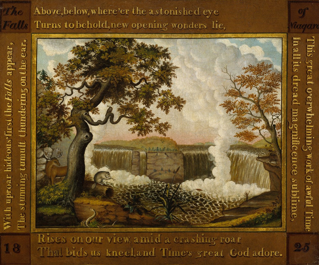 Niagarafallen, ca 1825 av Edward Hicks